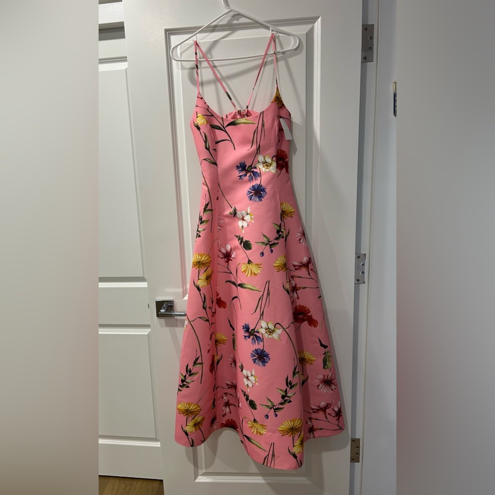 Oscar de le Renta One of a Kind Floral Pink Dress